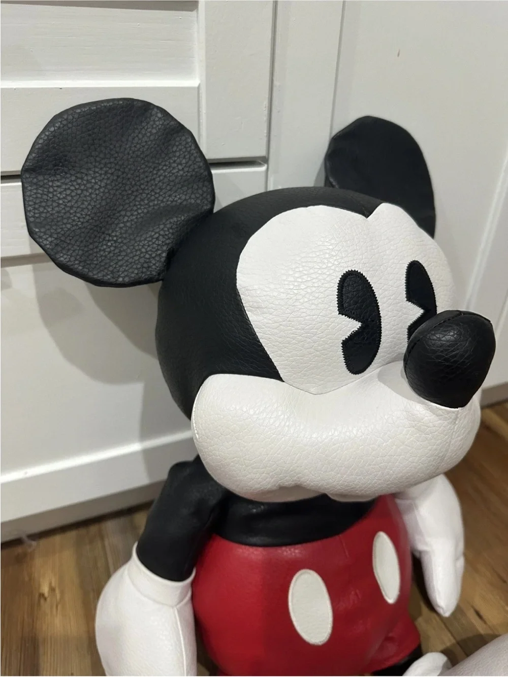 Disney Mickey Mouse Large Simulated Leather Plush - 26 inches RARE